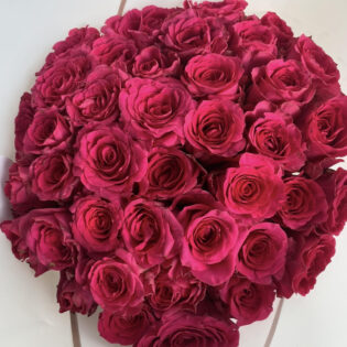 Cerise Pink Roses Bouquet